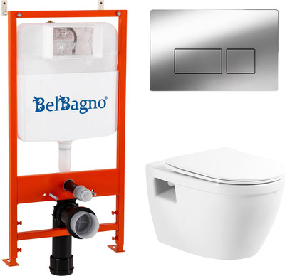 

Унитаз подвесной с инсталляцией, BB070CHR/SC/BB026/BB041CR