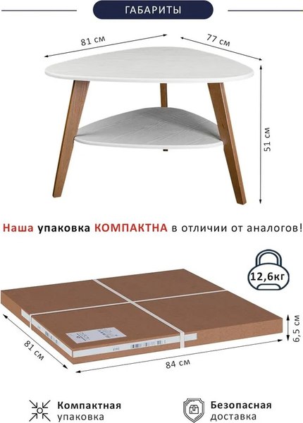 Журнальный столик Мебелик BeautyStyle 24 (венге/венге)