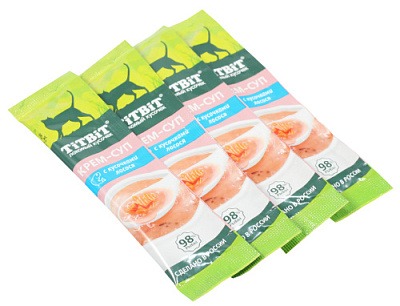 Лакомство для кошек TiTBiT Крем-суп с кусочками лосося / 26274 (10г) — фото 3