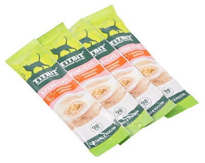 Лакомство для кошек TiTBiT Крем-суп с кусочками индейки / 26298 (10г) — фото 3