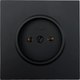 Розетка Lezard Zima 704-4288-121BQC (черный бархат) - 