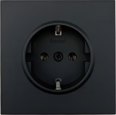 Розетка Lezard Zima 704-4288-122BQC (черный бархат) - 