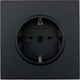 Розетка Lezard Zima 704-4288-122BQC (черный бархат) - 