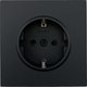 Розетка Lezard Zima 704-4288-124BQC (черный бархат) - 