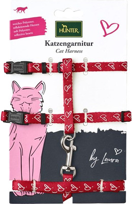 

Шлея с поводком, Harness+Leash Cat by Laura / 65947