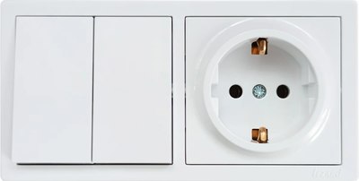 

Блок выключатель+розетка, Leto 752-0200-170BKP