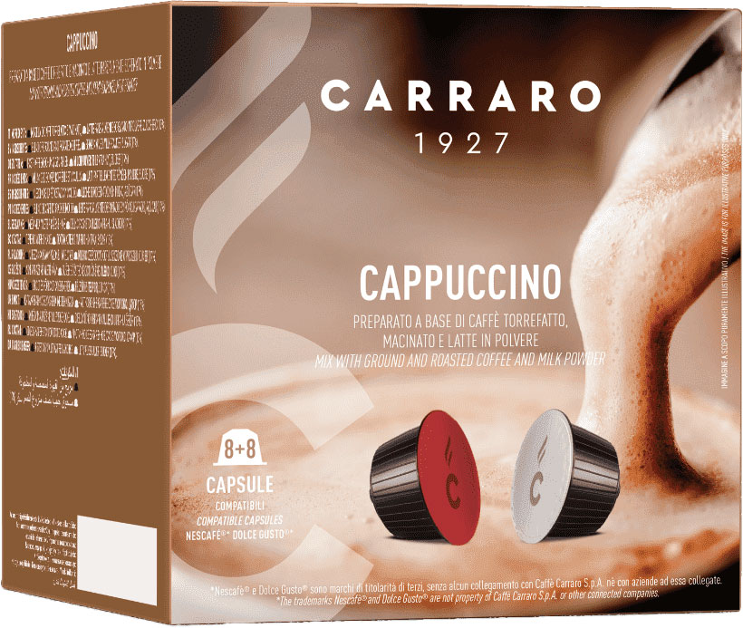 Кофе в капсулах Carraro Cappucino (8x7г+8x17г)