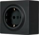 Розетка Lezard Leto 752-4200-122B (черный бархат) - 