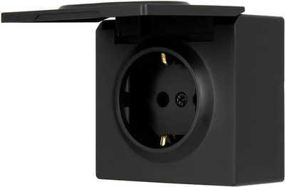 Розетка Lezard Leto 752-4200-123B (черный бархат) -