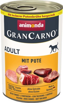 Влажный корм для собак Animonda GranCarno с индейкой / 82480 (400г) - 