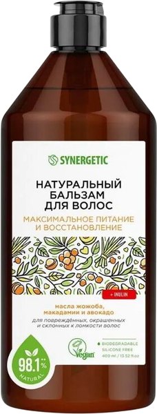 Бальзам для волос Synergetic Максимальное питание и восстановление (400мл)