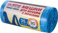 Пакеты для мусора Laima Ultra / 607683 (35л, 30шт, синий) - 