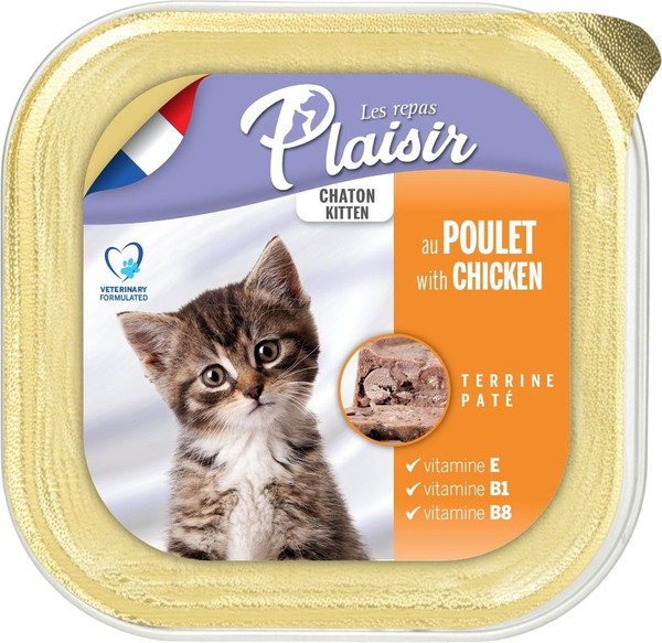 Plaisir Паштет из курицы (100г) Влажный корм для кошек купить в Минске ...