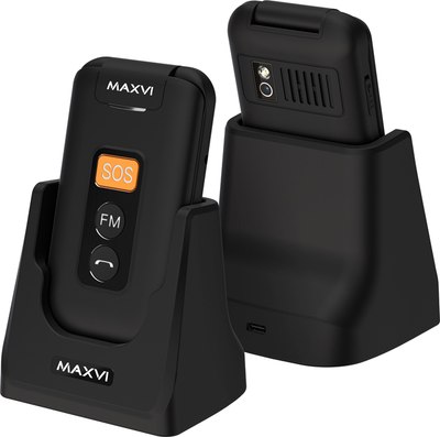 Мобильный телефон Maxvi E5 up (черный) - 