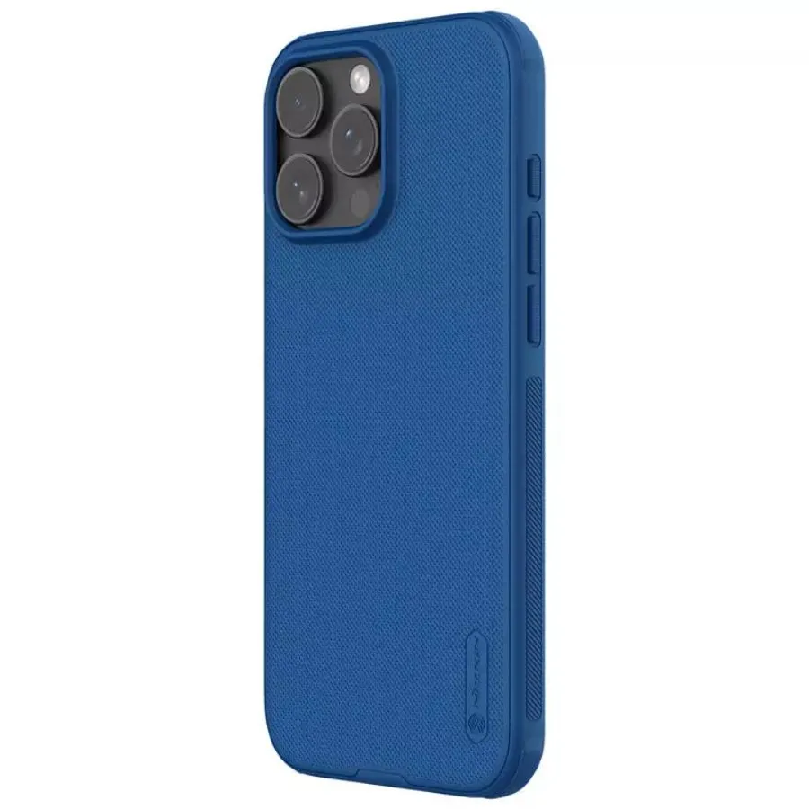 Чехол-накладка Nillkin Super Frosted Shield Pro для iPhone 16 Pro (синий) — фото 6