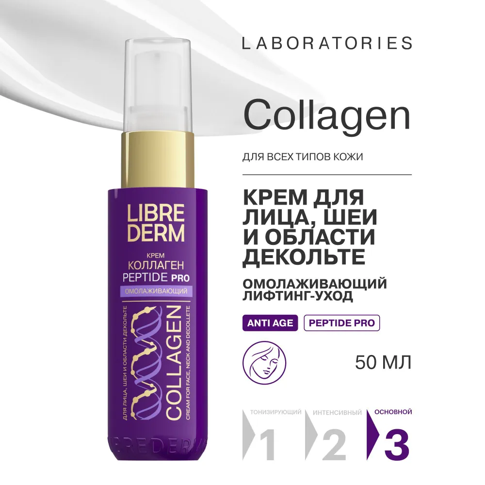 Набор косметики для лица Librederm Коллаген Peptide Pro 3=2 Моментальный лифтинг — фото 3