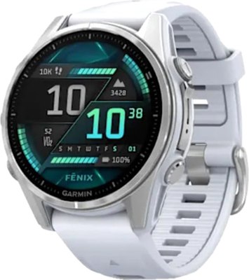 Умные часы Garmin Fenix 8 AMOLED 43mm / 010-02903-00 (серебристый/белый) - 