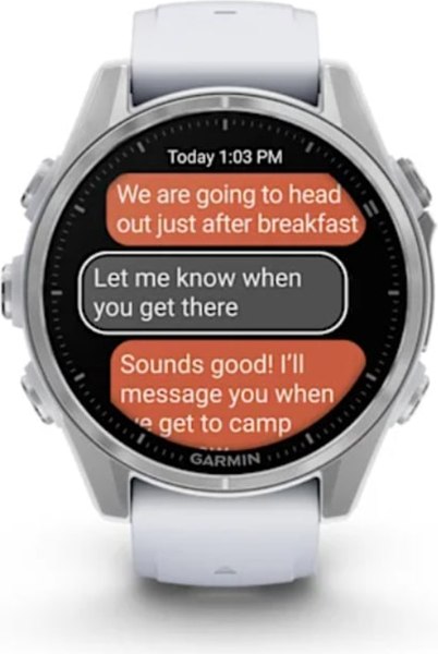 Умные часы Garmin Fenix 8 AMOLED 43mm / 010-02903-00 (серебристый/белый)