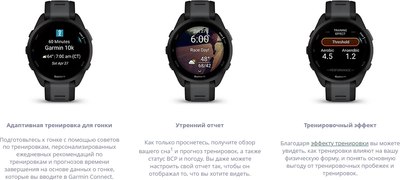 Умные часы Garmin Forerunner 165 Music 43mm / 010-02863-31 (белый/серый ремешок)