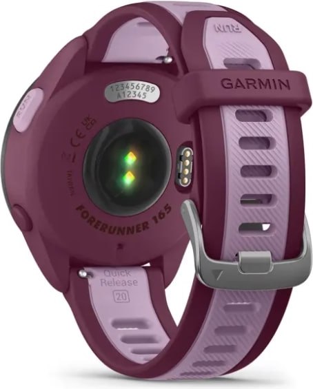 Умные часы Garmin Forerunner 165 Music 43mm / 010-02863-33 (лиловый/малиновый ремешок)