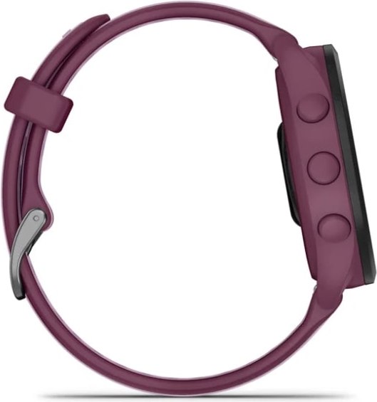 Умные часы Garmin Forerunner 165 Music 43mm / 010-02863-33 (лиловый/малиновый ремешок)