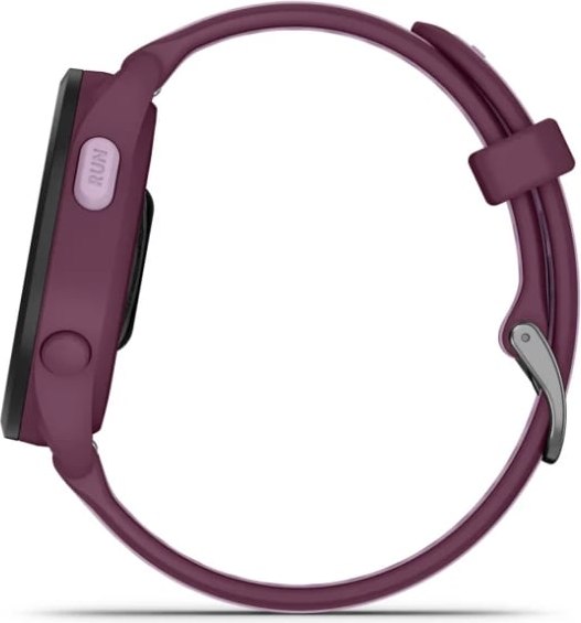 Умные часы Garmin Forerunner 165 Music 43mm / 010-02863-33 (лиловый/малиновый ремешок)