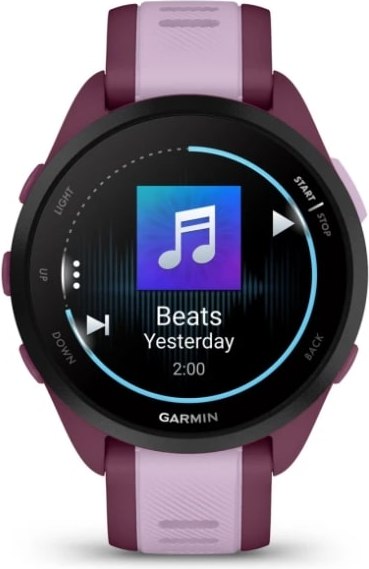 Умные часы Garmin Forerunner 165 Music 43mm / 010-02863-33 (лиловый/малиновый ремешок)