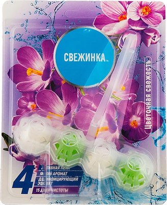 Чистящее средство для унитаза Свежинка 4 в 1 Цветочная свежесть (50г) - 