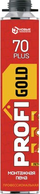 Пена монтажная Новые Технологии Profigold 70 Plus лето профессиональная (870мл) - 