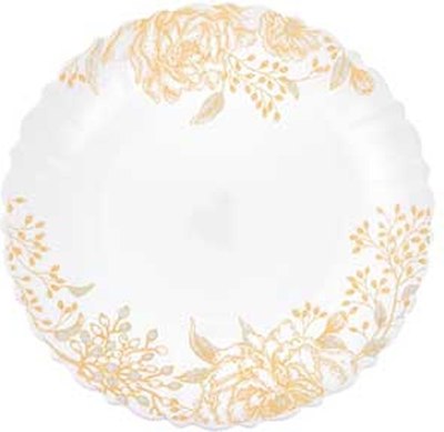 Тарелка столовая обеденная ROYAL GARDEN Gold Flowers PO250VGF - 
