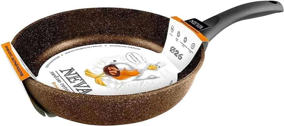 Сковорода Нева Металл Посуда Neva Granite Brown NGB122