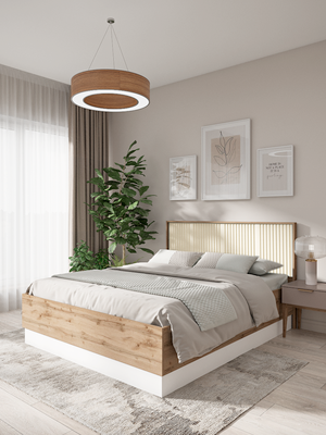 Двуспальная кровать EcoWood Зелль 160x200 / ECO.001.00068.160-200.376WML/1015-2