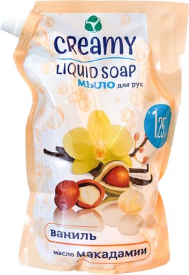 Мыло жидкое Creamy Ваниль и масло Макадамии (1.25л) - 