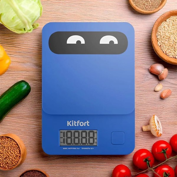 Кухонные весы Kitfort КТ-817-5 (синий)