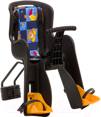 Детское велокресло STG GH-908E / X95384 (черный с разноцветным текстилем)