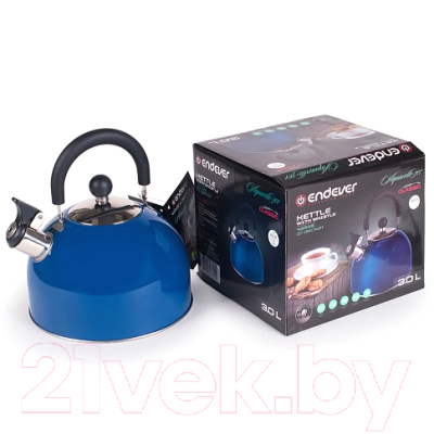 Чайник со свистком Endever Aquarelle-301 (синий)