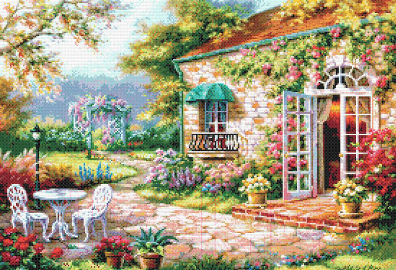Набор для вышивания БЕЛОСНЕЖКА Цветущий сад / 4029-14