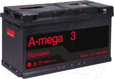 Автомобильный аккумулятор A-mega Standard 100 L (100 А/ч)