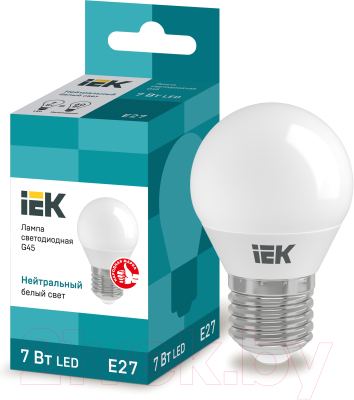 Лампа IEK ECO G45 7Вт 230В 4000К E27 (LLE-G45-7-230-40-E27)
