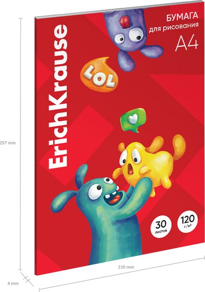 Набор бумаги для рисования Erich Krause Jolly Friends / 61633 (30л)