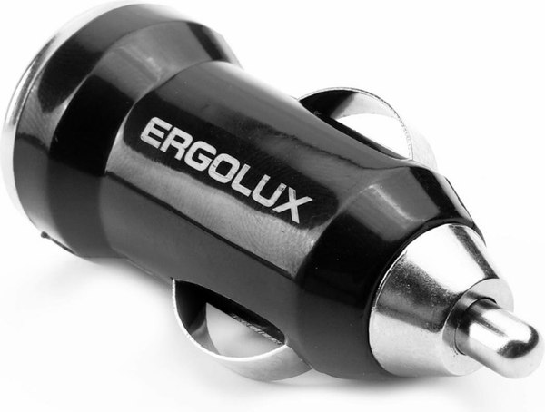 Адаптер питания автомобильный Ergolux ELX-CA01P-C02 (черный)