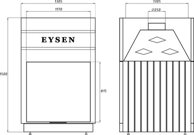 Каминная топка Eysen Racha 1170P