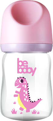 Бутылочка для кормления Be Baby Антиколиковая / R-01B/150 (150мл, розовый) - 