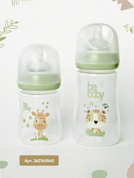 Бутылочка для кормления Be Baby Антиколиковая / R-07B/150 (150мл, зеленый)