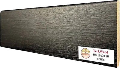 Плинтус Teckwood МДФ Прямой 80x10x2150 (венге) -