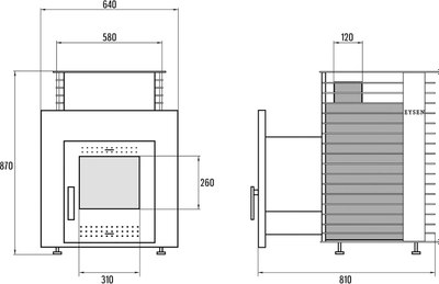 Печь-каменка Eysen 240L Relax
