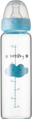 Бутылочка для кормления Be Baby Антиколиковая / R-05B/240 (240мл, голубой) - 