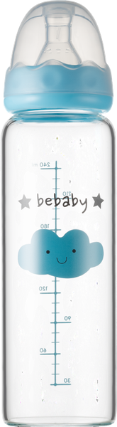 Бутылочка для кормления Be Baby Антиколиковая / R-05B/240 (240мл, голубой)