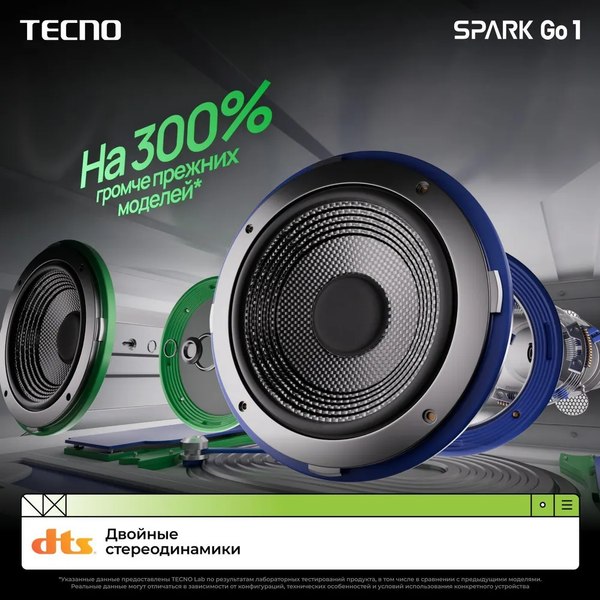 Смартфон Tecno Spark Go 1 4GB/128GB (Startrail Black)
