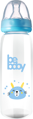 Бутылочка для кормления Be Baby Антиколиковая / R-06B/240 (240мл, голубой) - 